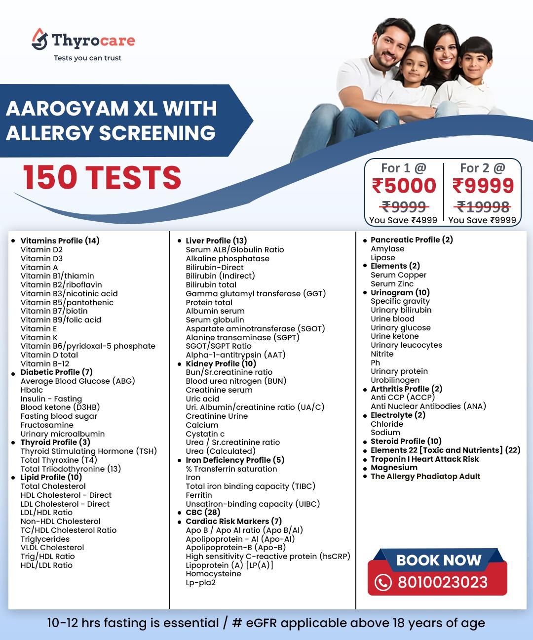 AAROGYAM XL WITH ALLERGY SCREENING
