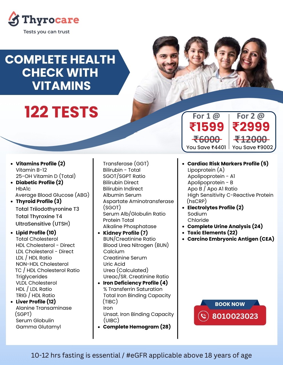COMPLETE HEALTH CHECK WITH VITAMINS